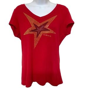 Y2K Bebe Studded Star Logo Top